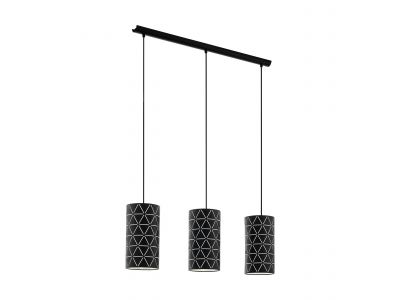 Suspension métal noir RAMON E27 3X40W