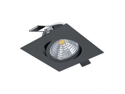 Spot à encastrer métal noir SALICETO LED INT 1X6W