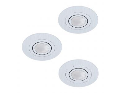 Spot à encastrer métal argenté AREITIO Rond GU10 3X4,6W