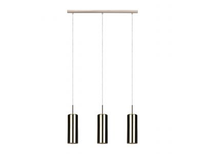 Suspension métal argenté SELVINO barre 3  E27 3X15W