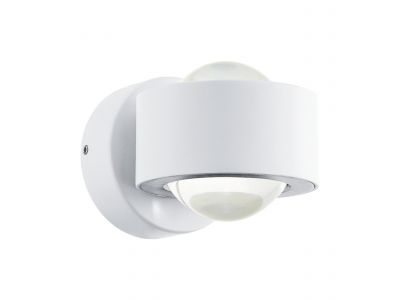 Applique extérieure métal blanc TREVIOLO LED INT 2X2,2W