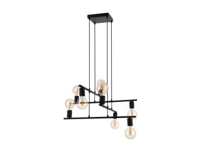 Suspension métal noir MEZZANA E27 8X40W