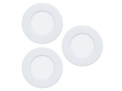 Spot à encastrer plastique blanc FUEVA 5 D8,6CM X3 LED INT 3X2,7W