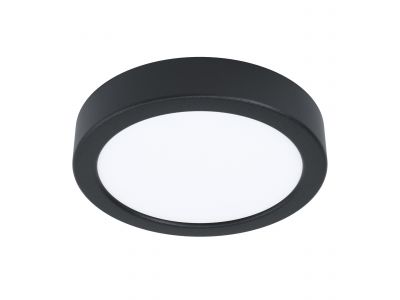 Plafonnier plastique noir FUEVA 5 D16CM rond LED INT 1X11W