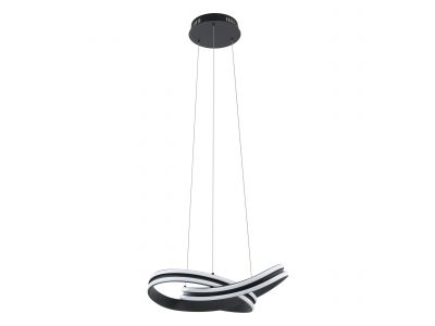 Suspension métal noir CORREDERA LED INT 1X34W