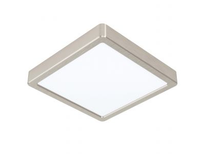 Plafonnier plastique argenté FUEVA 5 21X21CM LED INT 1X17W