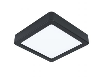 Plafonnier plastique noir FUEVA 5 16X16CM carré LED INT 1X11W