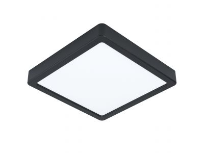 Plafonnier plastique noir FUEVA 5 21X21CM LED INT 3X17W