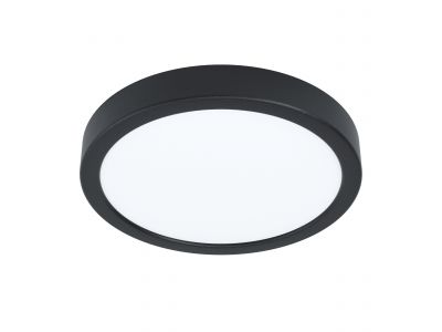 Plafonnier plastique noir FUEVA 5 D21CM rond LED INT 1X17W