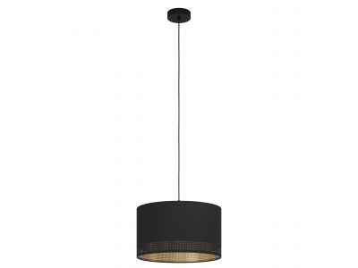 Suspension tissu noir ESTEPERRA E27 1X40W