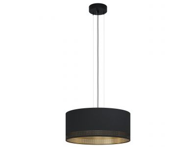 Suspension tissu noir ESTEPERRA E27 3X40W