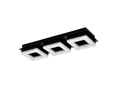 Plafonnier métal noir FRADELO 1 LED INT 3X3,5W