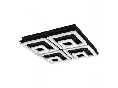 Plafonnier métal noir FRADELO 1 LED INT 3X46,5W