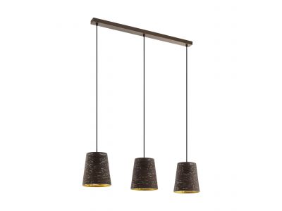 Suspension métal marron SEGEZIA E27 3X40W