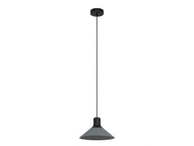 Suspension métal gris ABREOSA E27 1X28W