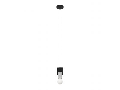 Suspension métal noir LOBATIA E27 1X40W