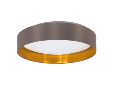 Plafonnier plastique marron MASERLO 2 LED INT 2X20W