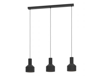 Suspension métal noir CASIBARE E27 3X40W