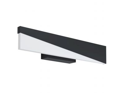 Applique murale métal noir ISIDRO LED INT 2X9W