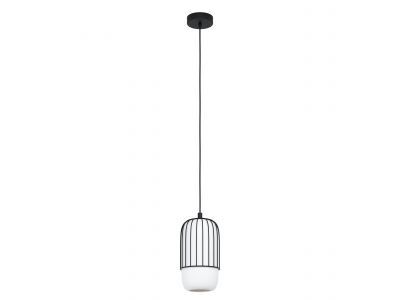 Suspension verre noir MULEGES E27 1X40W