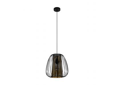 Suspension métal noir CURASAO E27 1X40W