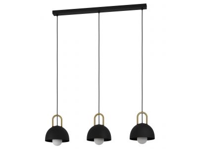 Suspension métal noir CALMANERA E27 3X40W