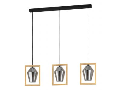 Suspension bois naturel VIGLIONI E27 3X40W