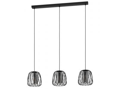 Suspension métal noir FLORESTA E27 3X40W