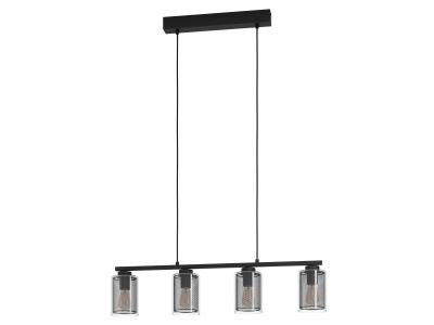 Suspension métal noir ZOCABON E27 4X40W