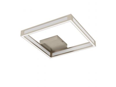 Plafonnier métal nickel mat ALTAFLOR L31,5CM LED INT 4X2,8W