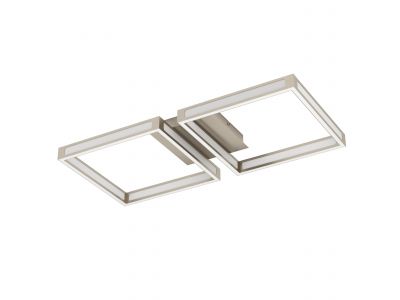 Plafonnier métal nickel mat ALTAFLOR L65CM LED INT 8X2,8W