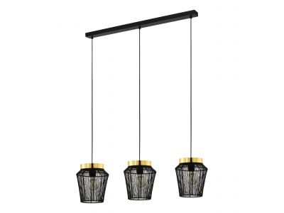 Suspension métal noir ESCANDIDOS E27 3X40W