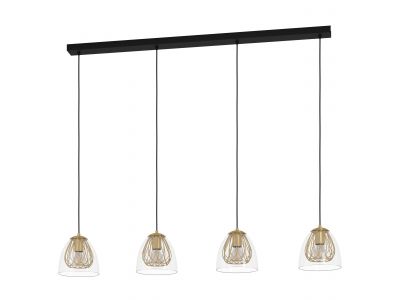 Suspension métal noir JAZMINIA E27 4X40W