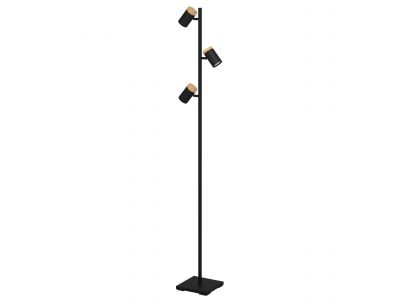 Lampadaire en métal noir et doré CARTAGENA GU10 3X4,5W