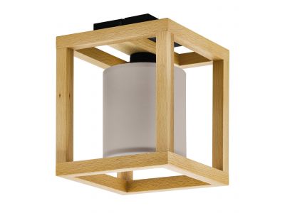 Plafonnier bois naturel GRANADOS E27 1X25W