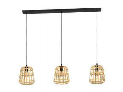 Suspension bambou naturel MONTEZUELO E27 3X40W