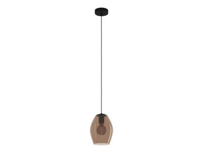 Suspension verre marron ESTANYS 1 E27 1X40W