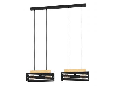 Suspension métal noir CIDRAZ E27 4X40W