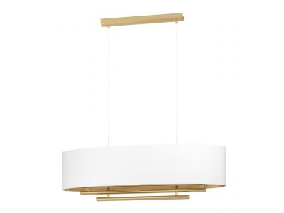 Suspension tissu blanc PINETARA E27 4X40W