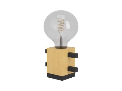 Lampe en bois noir LEVANTARA E27 40W