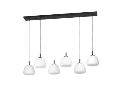 Suspension métal noir BALMES E27 6X40W