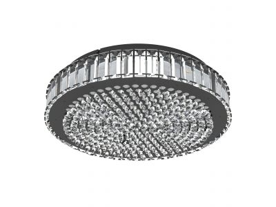 Plafonnier en verre transparent et noir  BALPARDA LED INT 23,5W