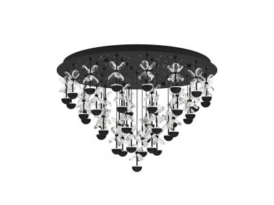 Lustre et plafonnier extérieur métal noir PIANOPOLI 2 LED INT 43X1,8W