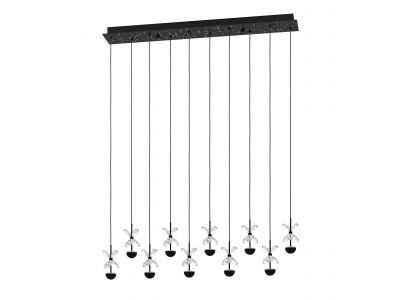 Suspension métal noir PIANOPOLI 2 LED INT 10X2,3W