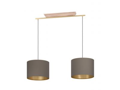 Suspension laiton taupe SANTANDRIA E27 2X40W