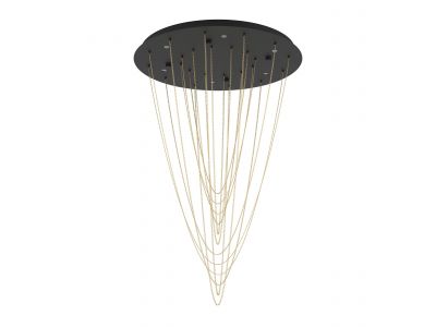 Suspension métal laiton TREPUCO LED INT 6X5,4W