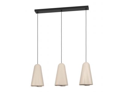 Suspension métal beige TOLLERIC E27 3X40W