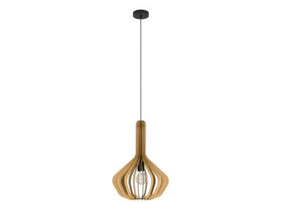 Suspension bois naturel VELASCO d38 cm E27 1X40W