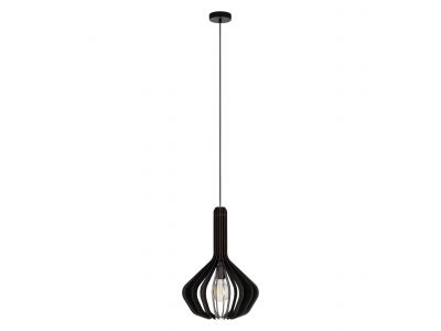 Suspension bois noir VELASCO d38 cm E27 1X40W