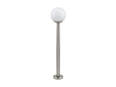 Lampadaire extérieur métal nickel NISIA-Z H98CM E27 1X9W